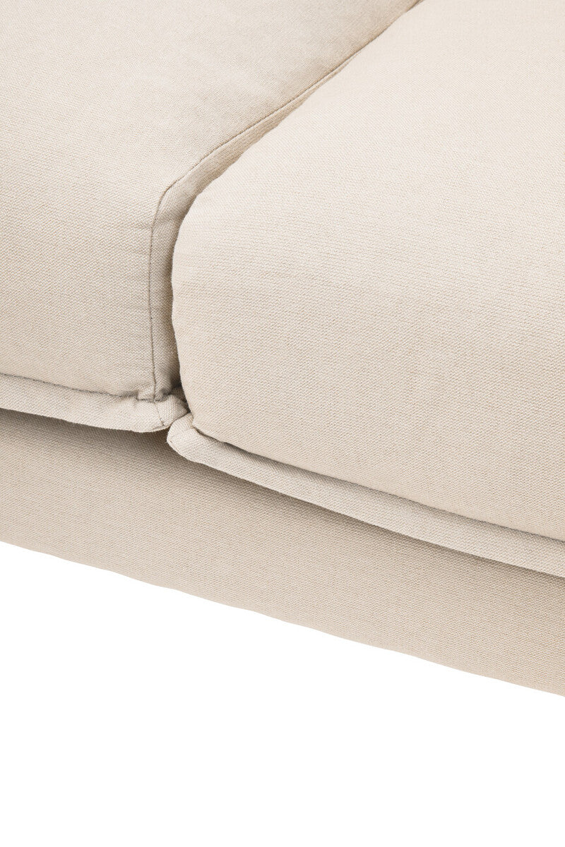 Orsina Comfee 3 Seater Right Chaise Sofa – Cream Minimalist Sectional