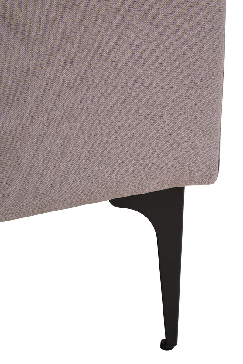 Orsina Troyes 3 Seater Grey Right Chaise Sofa | Modern Metal Legs