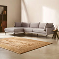 Orsina Troyes 3 Seater Left Chaise Sofa - Grey Minimalist Fabric