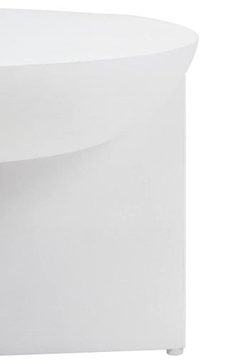 Orsina Walsa Round Mango Wood Coffee Table – Whitewash Pedestal Base