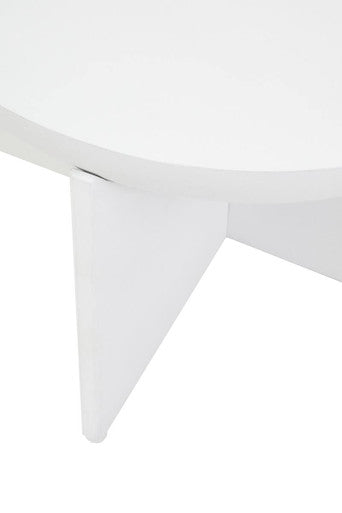 Orsina Walsa Round Mango Wood Coffee Table – Whitewash Pedestal Base