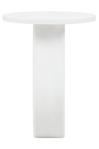 Orsina Whitewash Mango Wood Accent Table with Horseshoe Base
