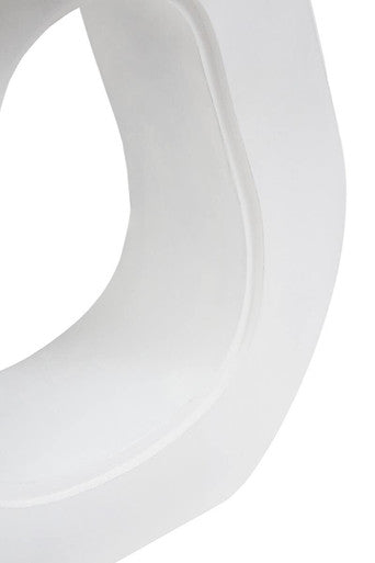 Orsina Whitewash Mango Wood Accent Table with Horseshoe Base
