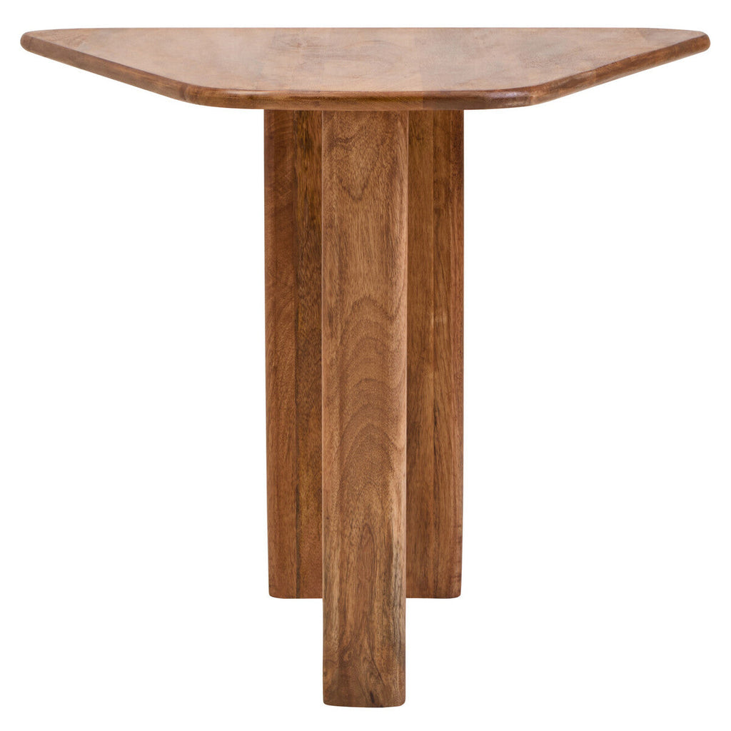Orsina Walsa Round Mango Wood Pedestal Coffee Table – Natural Finish