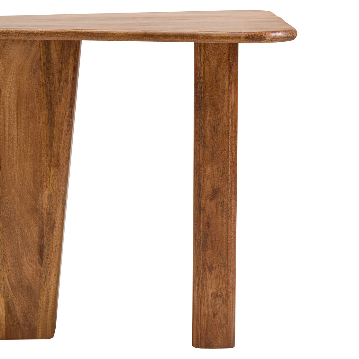 Orsina Walsa Round Mango Wood Pedestal Coffee Table – Natural Finish