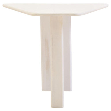 Orsina Walsa Round Mango Wood Coffee Table – Whitewash Pedestal
