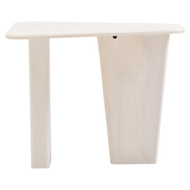 Orsina Walsa Round Mango Wood Coffee Table – Whitewash Pedestal