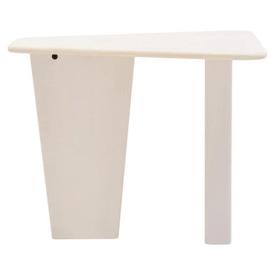 Orsina Walsa Round Mango Wood Coffee Table – Whitewash Pedestal