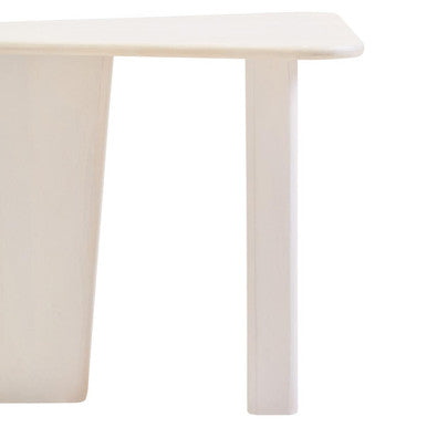 Orsina Walsa Round Mango Wood Coffee Table – Whitewash Pedestal