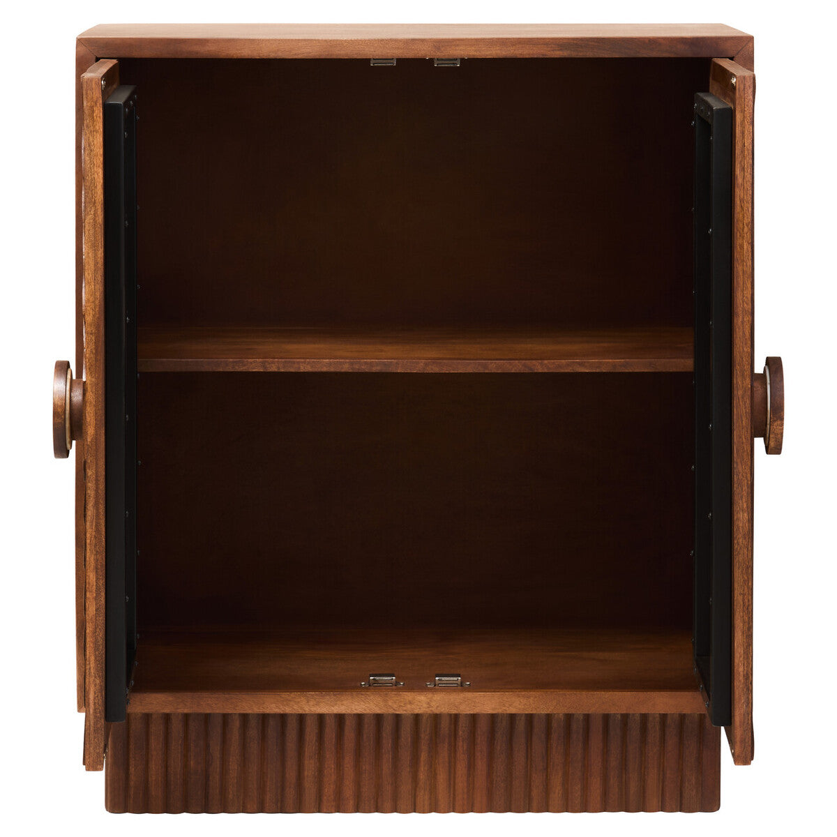 Orsina Sangar Hand-Carved Mango Wood Two Door Storage Cabinet