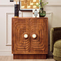 Orsina Sangar Hand-Carved Mango Wood Two Door Storage Cabinet