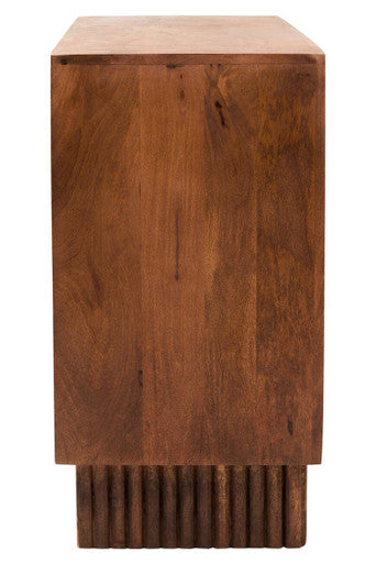 Orsina Sangar Hand-Carved Mango Wood Sideboard with Marble Handles