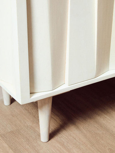 Orsina Sita Hand-Carved Whitewash Mango Wood Two Door Cabinet