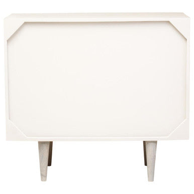 Orsina Satna Sideboard – Greywash Carved Mango Wood 2-Door Cabinet