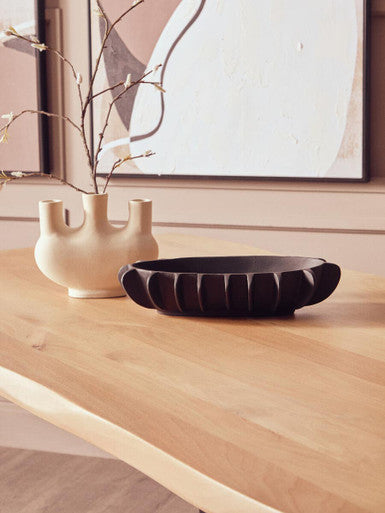 Orsina Live Edge Mango Wood Dining Table with Black Metal Legs