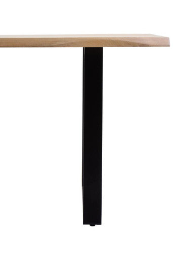 Orsina Live Edge Mango Wood Dining Table with Black Metal Legs