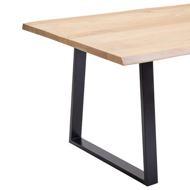 Orsina Live Edge Mango Wood Dining Table with Black Metal Legs