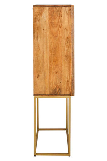 Orsina Teora Mango Wood Storage Cabinet | Two-Door Woven Paper Rope