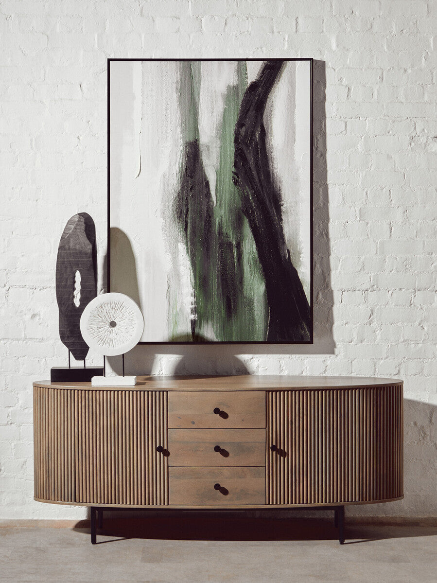 Orsina Torello Grey Mango Wood Sideboard | 2-Door 3-Drawer Buffet
