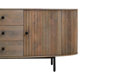 Orsina Torello Grey Mango Wood Sideboard | 2-Door 3-Drawer Buffet