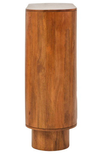 Orsina Torcino Two Door Storage Cabinet – Brown Solid Mango Wood