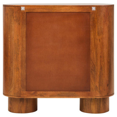 Orsina Torcino Two Door Storage Cabinet – Brown Solid Mango Wood
