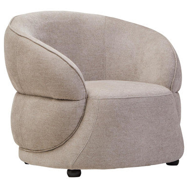 Orsina Daphne Taupe Chenille Curved Accent Chair – Modern Seating