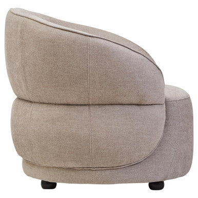 Orsina Daphne Taupe Chenille Curved Accent Chair – Modern Seating