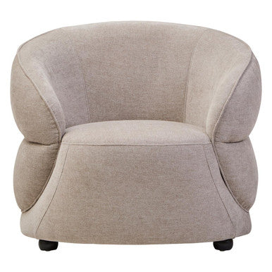 Orsina Daphne Taupe Chenille Curved Accent Chair – Modern Seating