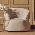Orsina Daphne Taupe Chenille Curved Accent Chair – Modern Seating