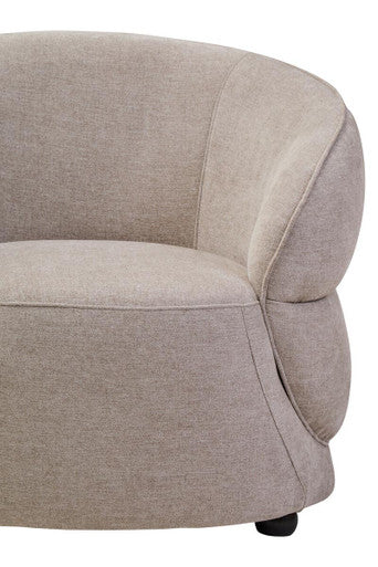 Orsina Daphne Taupe Chenille Curved Accent Chair – Modern Seating