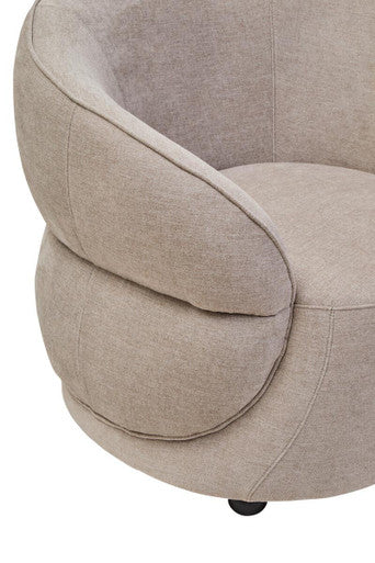 Orsina Daphne Taupe Chenille Curved Accent Chair – Modern Seating