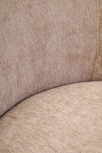 Orsina Delray Curved Accent Chair – Brown Chenille Lounge Seating