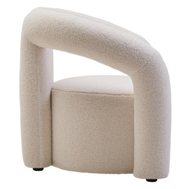 Orsina Davina Ivory Boucle Accent Chair – Modern Sculptural Seating