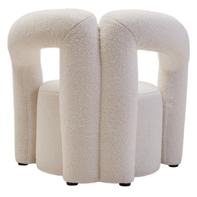 Orsina Davina Ivory Boucle Accent Chair – Modern Sculptural Seating