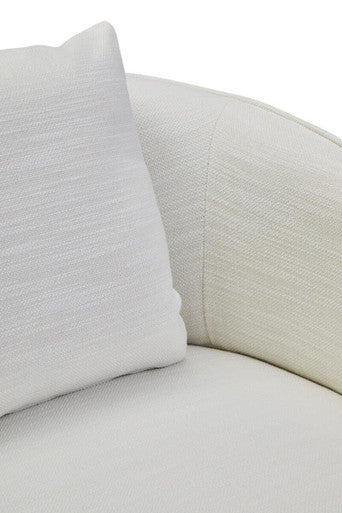 Orsina Bilani Curved Accent Chair – Cream Linen Effect Living Room Seat