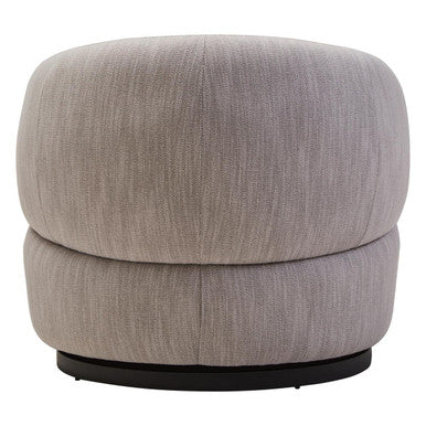 Orsina Bordo Curved Swivel Chair – Textured Grey Modern Accent Seat