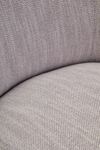 Orsina Bordo Curved Swivel Chair – Textured Grey Modern Accent Seat