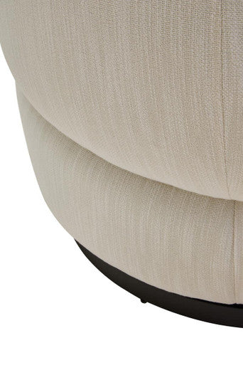 Orsina Bordo Textured Cream Curved Swivel Chair | Modern Accent Seat