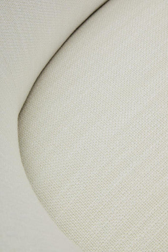 Orsina Bordo Textured Cream Curved Swivel Chair | Modern Accent Seat