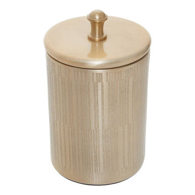 Orsina Allegra Champagne Finish Tissue Box Cover - Etched Bathroom Jar