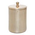 Orsina Allegra Champagne Finish Tissue Box Cover - Etched Bathroom Jar