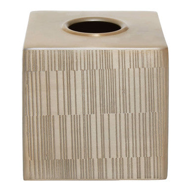 Orsina Allegra Tissue Box – Luxury Champagne Finish Bathroom Holder
