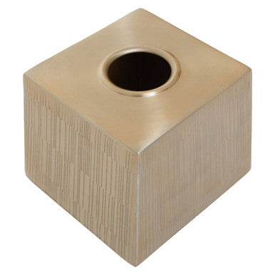 Orsina Allegra Tissue Box – Luxury Champagne Finish Bathroom Holder