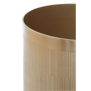 Orsina Allegra Champagne Finish Waste Bin | Luxury Textured Bathroom Bin