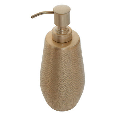 Orsina Allegra Aluminium Soap Dispenser – Champagne Gold Etched Finish
