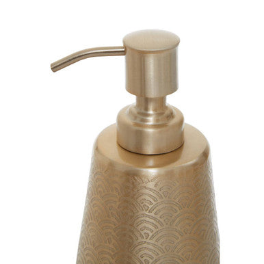 Orsina Allegra Aluminium Soap Dispenser – Champagne Gold Etched Finish