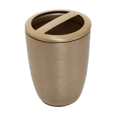 Orsina Allegra Aluminium Toothbrush Holder – Gold Etched Finish