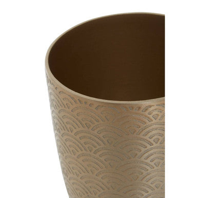 Orsina Allegra Gold Aluminium Bathroom Tumbler – Etched Vanity Organizer