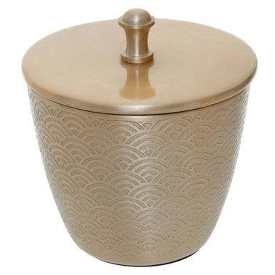 Orsina Allegra 300ml Aluminium Canister – Etched Gold Vanity Jar